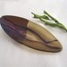 Elegant Bronze and Brown with Purple - Fused Glass Oval Dish