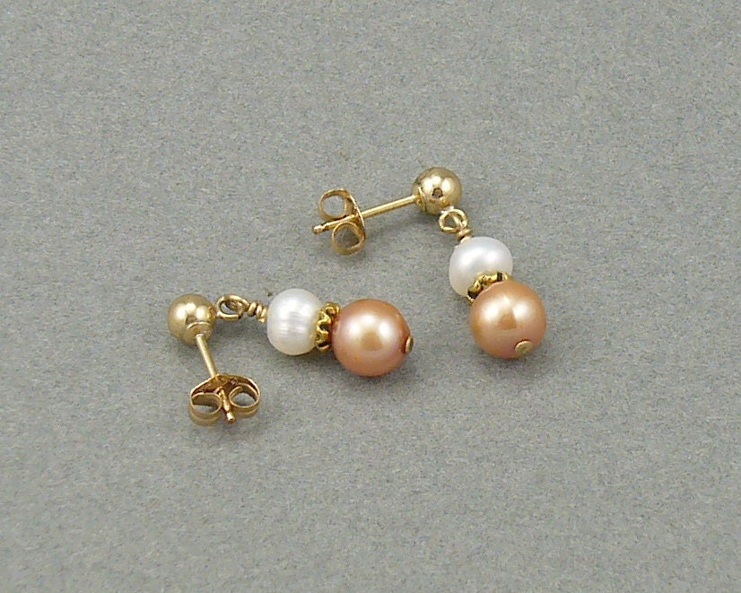 Peaches For Me pearl earrings