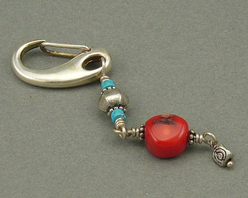 Southwest Spunk silver keychain