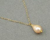 Dragon Tear pearl drop necklace