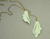 Spring Leaves lace necklace