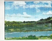 Eel River Overlook - Fortuna Humboldt County - Plein Air Acrylic Painting