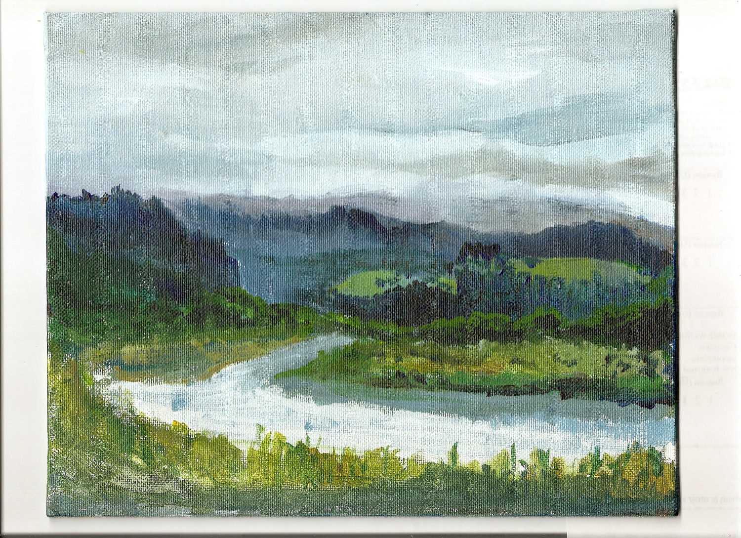 Eel River Valley - Humboldt - Plein Air Acrylic Painting