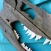 Dinosaur, T-Rex Skull made of recycled wood,