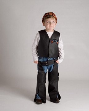 Wild Child Boys Biker Costume - READY TO SHIP - Size 4-5