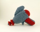 Crochet Raygun in Gray and Red - Baby's First Raygun