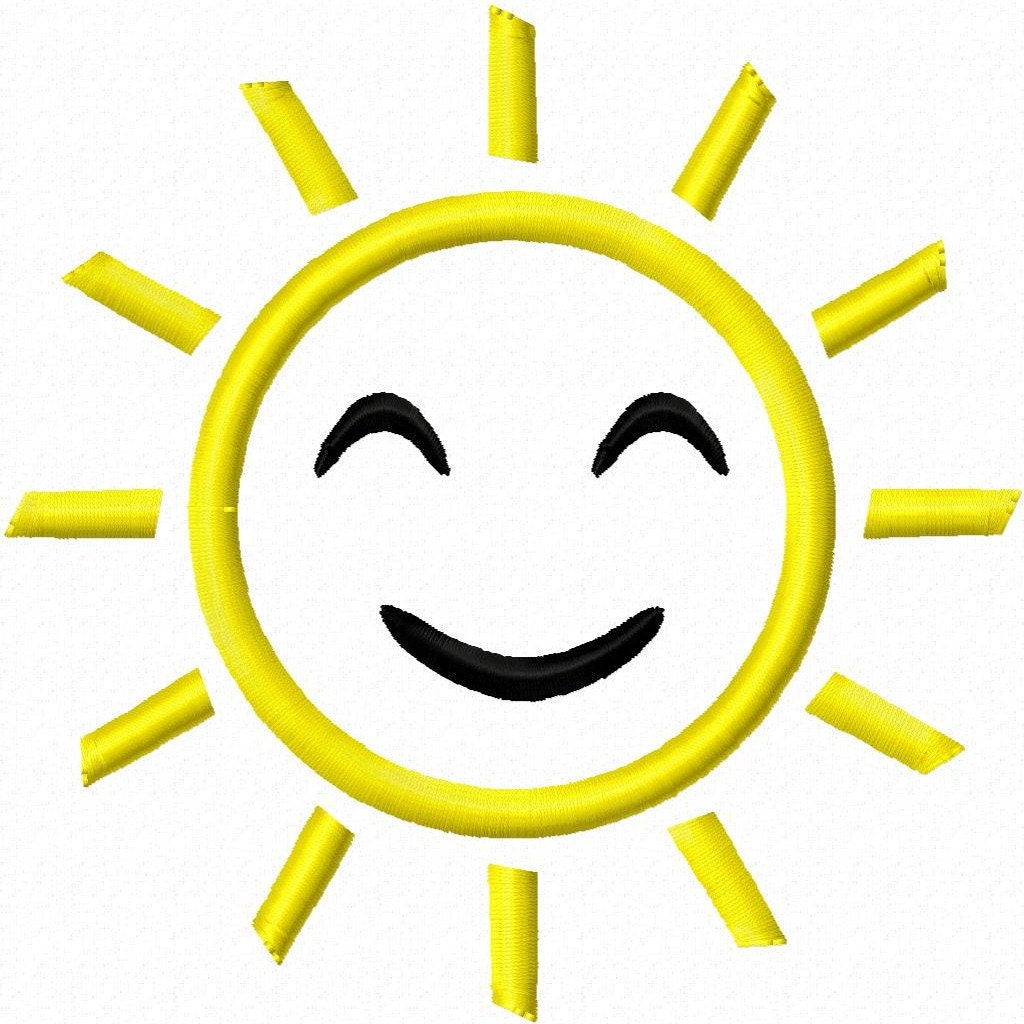 Digitizing Dolls Summer Sun 2 Applique Embroidery Design 2x2 3x3 4x4 5x5 INSTANT DOWNLOAD