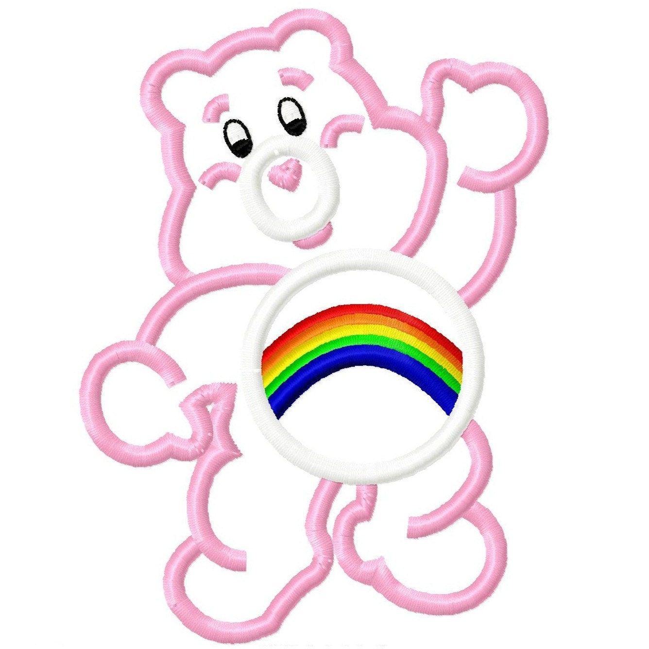 Care Bears Cheer Bear Machine Embroidery Applique Design 4x4 5x7 INSTANT DOWNLOAD