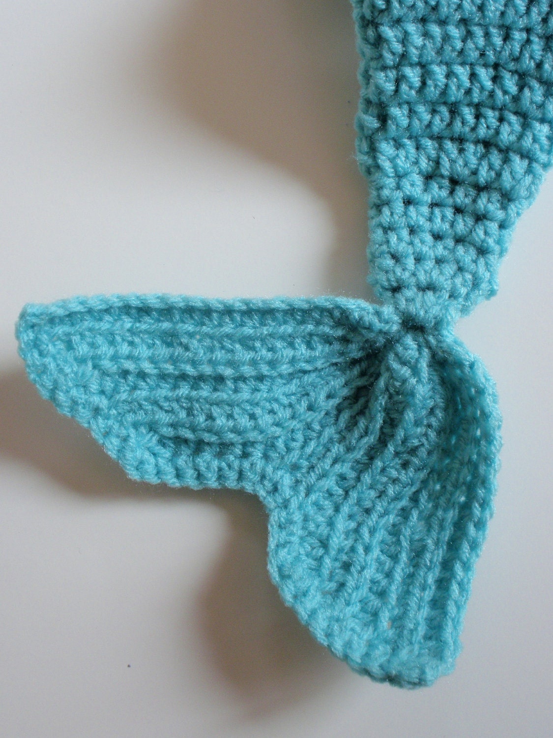 Baby Mermaid Diaper Cover and Hat Photo Prop Set - Caribbean Blue