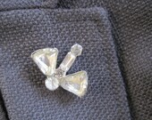 Vintage Small Angel Rhinestone Pin