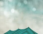 Circus Magic - Surreal Photography  - Dreamy and Vintage Inspired -Blue, Teal, Tuquoise - Home Decor - Baby Nursery - Fine Art Photography - DreamyPhoto
