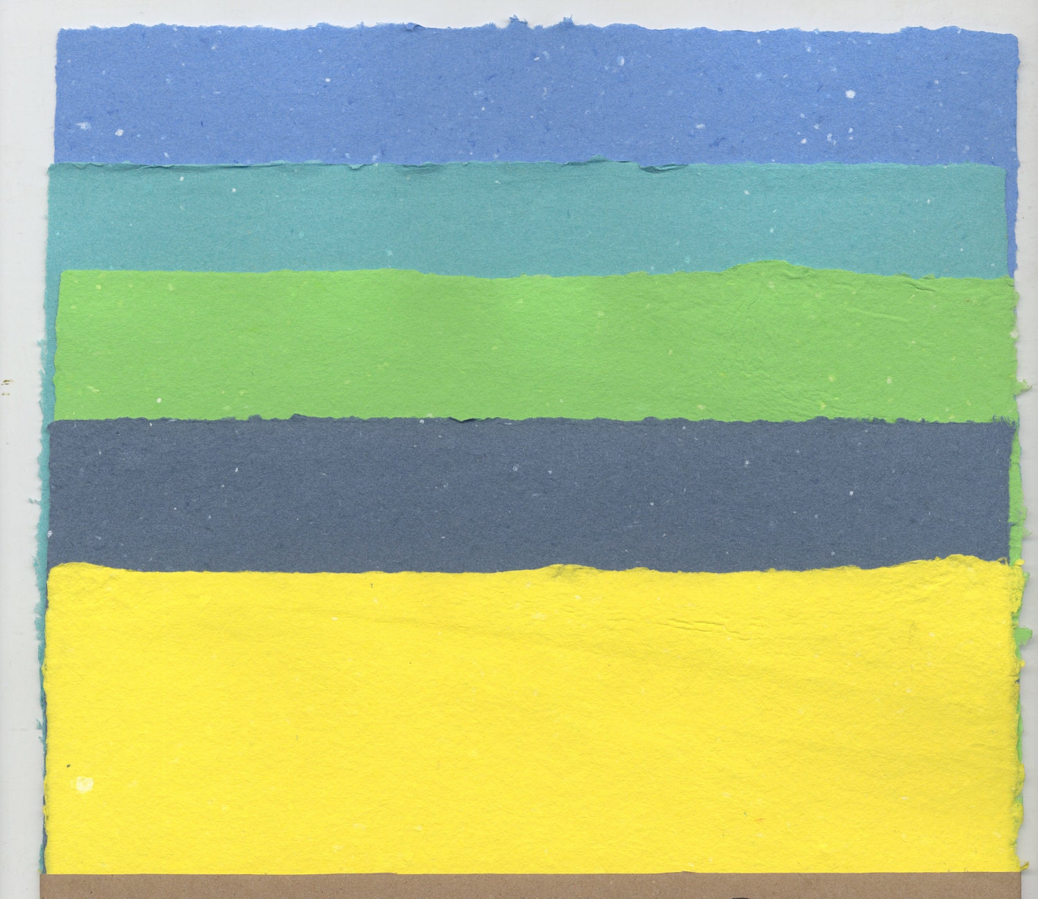 5 Sheet Handmade Paper Colour Variety