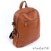 Multi-Pockets Leather Backpack - Tan Brown