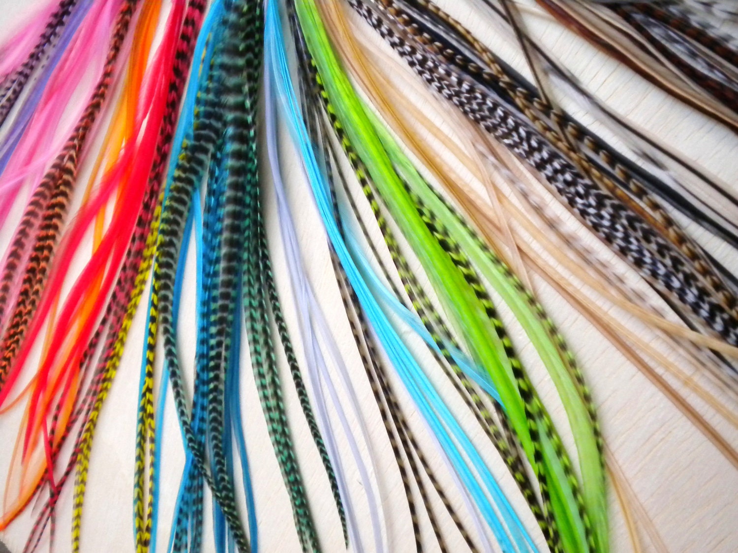 SALE- 100 feather hair extensions - sale salon grade hair feather bulk lot WAS 195 DOLLARS