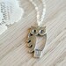 The Curious Owl Necklace -  Sterling Silver Simple Pendant  Jewelry