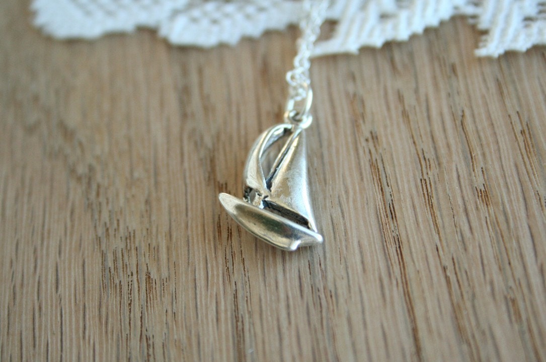 The Sterling Silver Sailboat Necklace - simple everyday nautical jewelry