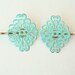 Vintage Verdigris Filigree Headpins - unique everyday or wedding jewelry
