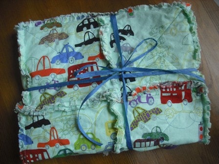 Traffic Jam Baby/Toddler Boy Rag Quilt 35X35 SALE was 42.00.....now 32.00