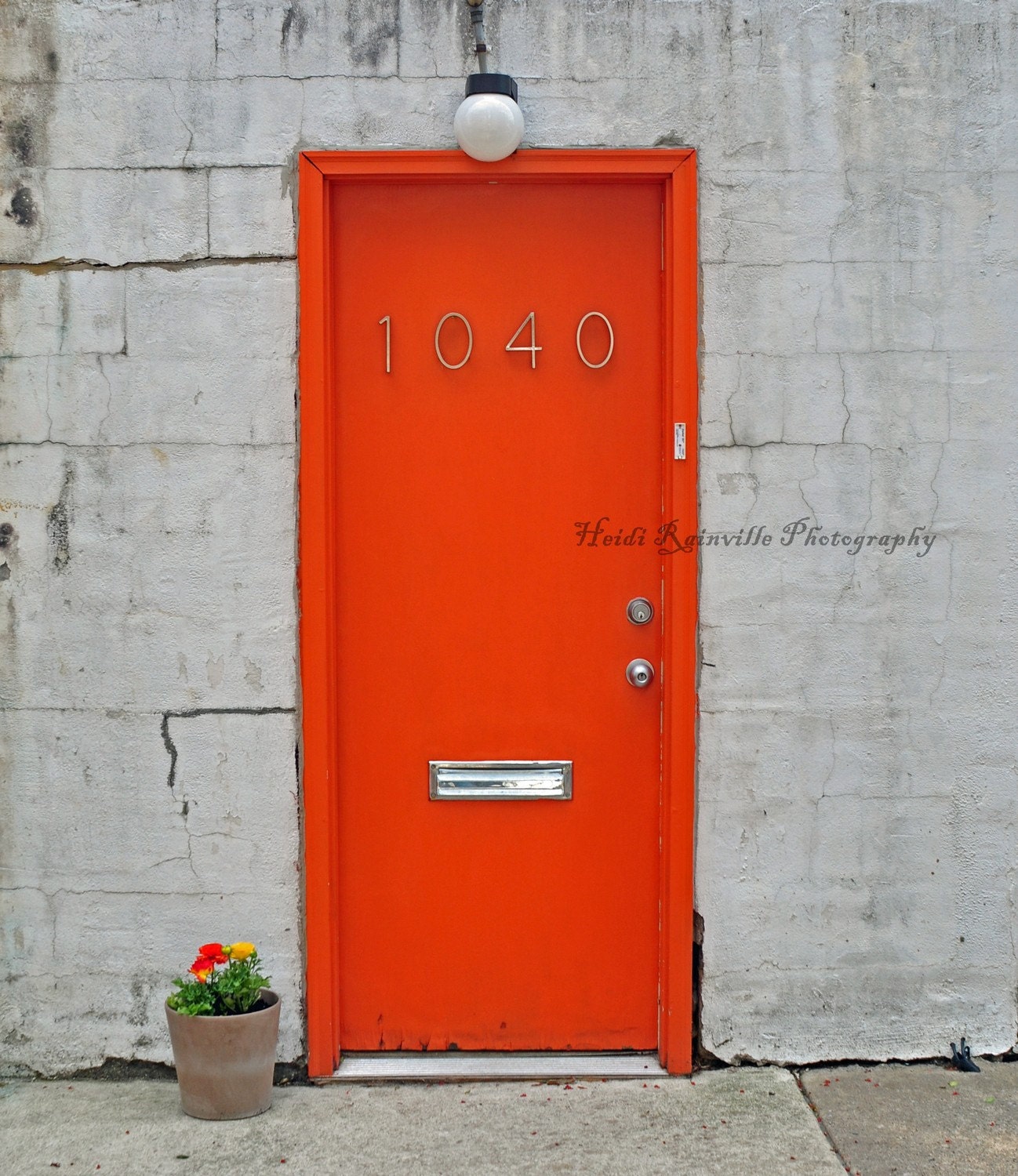 Modern Doorway Philadelphia Mod Orange Door 1040 - 8x10 Photograph