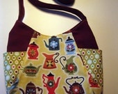 Teapot Purse in Burgundy