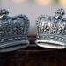 Steampunk Cufflinks Vintage Style Regal Silver Plate Ox Crown Cufflinks Cuff Links