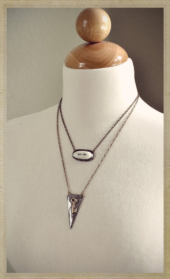 Poem . Words . Necklace . by Mad Tea Garden