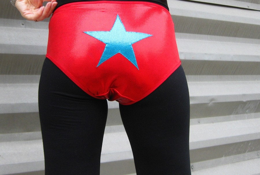 Roller Derby shorts Red with Blue star