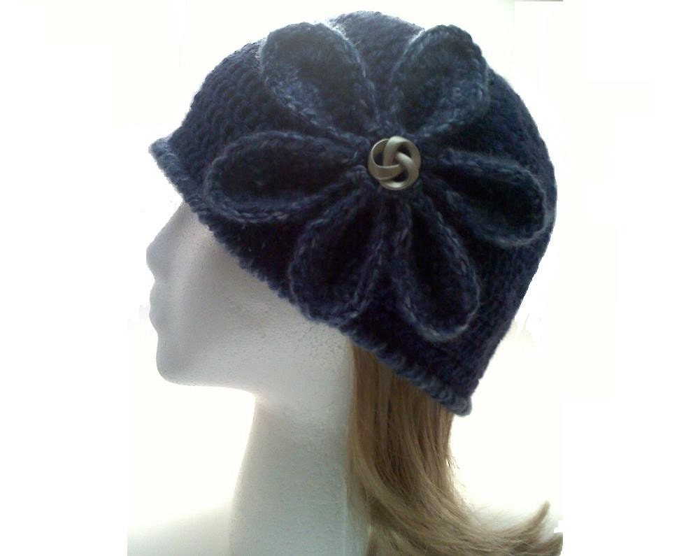 SALE - Blue Cloche Flower Hat