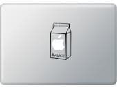 Buy 2 get 1 Free Apple Sauce,Juice Box Vinyl Sticker, Decal for Macbook, Macbook Pro, IPad,Laptops
