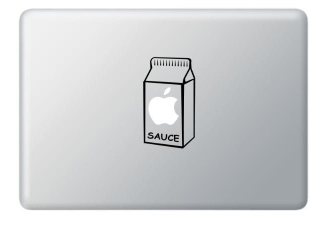 Buy 2 get 1 Free Apple Sauce,Juice Box Vinyl Sticker, Decal for Macbook, Macbook Pro, IPad,Laptops