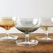 Sorbet / ice cream desert glasses colourful set of 3 Footed