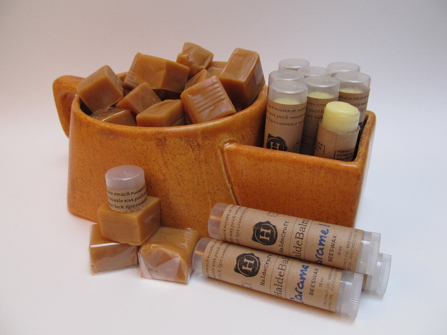 Caramel flavored lip balm (tube)