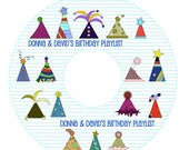 Party Hat and Stripes- CD Label