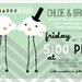 Chevron love birds wedding invitation suite ( Invitation, envelope, & RSVP)