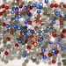 144 pieces 1 gross 3mm/10ss hot fix rhinestones in Patriotic fireworks blend DIY