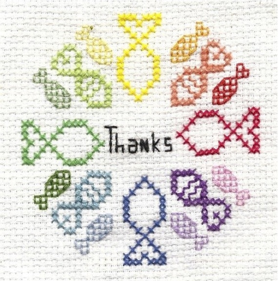 Cross Stitch Pattern Fish Home and Garden - Shopping.com