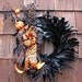 Halloween Wreath - Opulent Halloween Feather Wreath