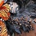 Sassy Black and Orange Halloween Feather Wreath