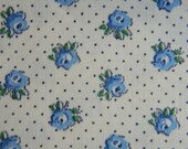 One Yard Vintage Mid Century Cotton Floral Percale