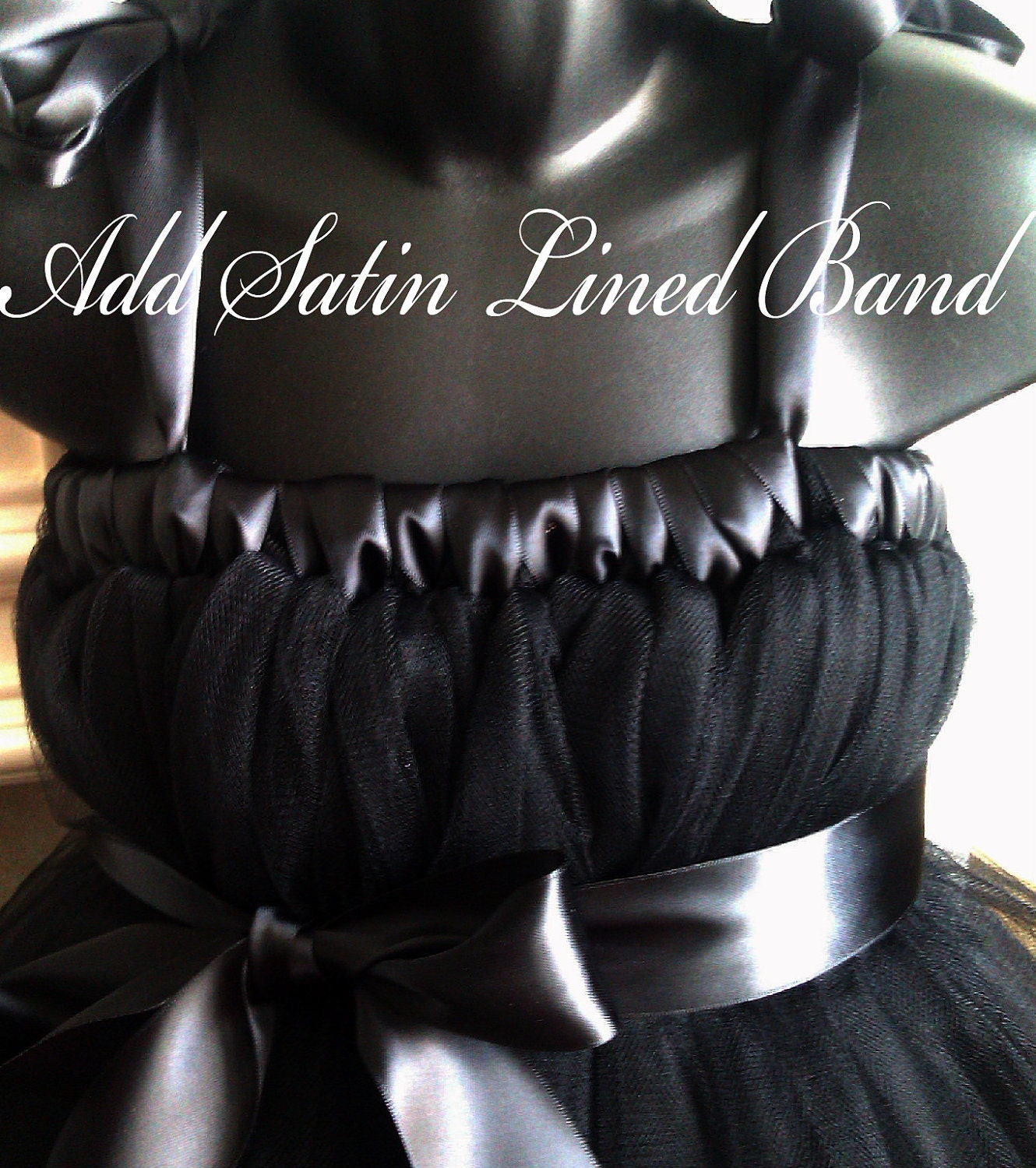 Add Satin Lined Band To Dress