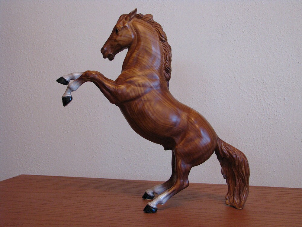 Vintage Breyer Horse Woodgrain Fighting by DiamondDustTaxidermy