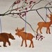 Woodland Animal Ornaments Wooden Silhouettes Decorations Stencils Party Favors