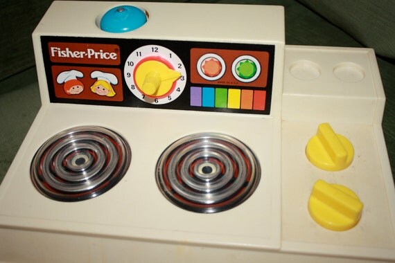 Items similar to SALE Fisher Price Stove Set Vintage tabletop play set