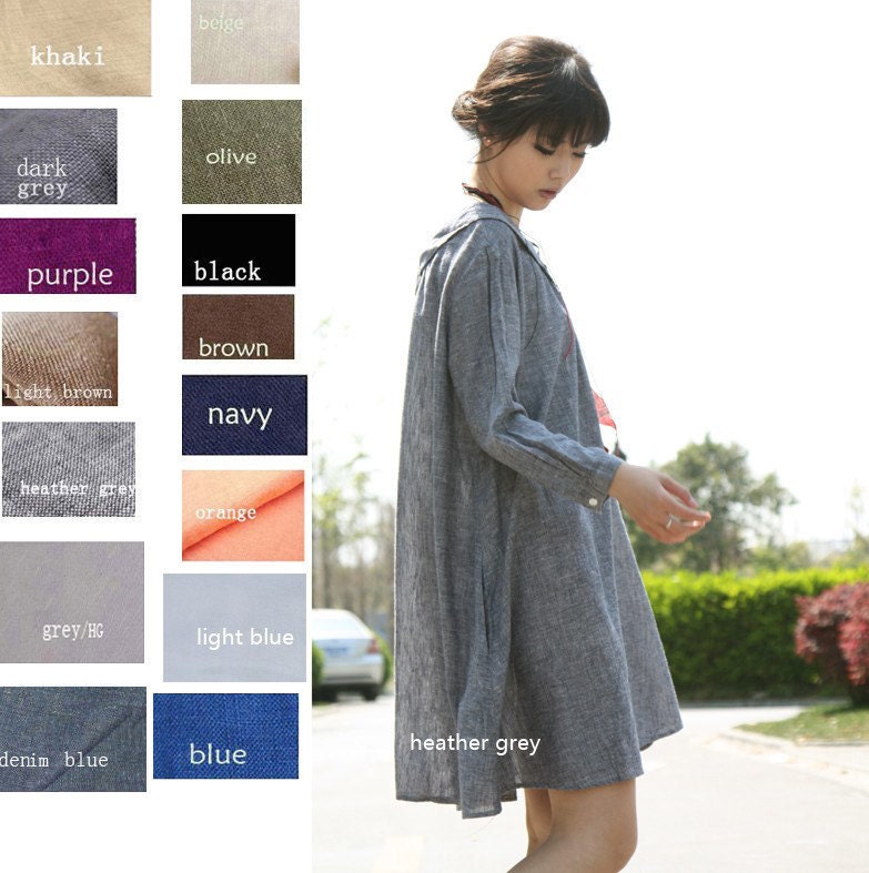 Free Style Lovely Wide Collared Short Dress with Pleats/ Any Size