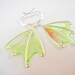 Forest Faerie Wings, Fern Fairy Earrings, Green Wing Earrings, unique silver earrings, "Fern"
