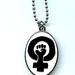 Feminist Fist Necklace With 24 Inch Chain