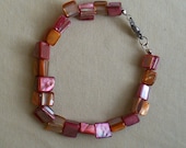 Sunset glass bead bracelet