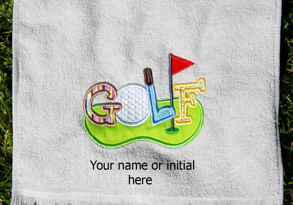Custom Embroidered Golf Towel by MagicEmbroidery on Etsy