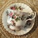 Moss Rose Garden Royal Albert, Pink Garden Teacup and Saucer
