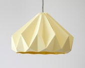 Chestnut paper origami lampshade Canary Yellow - nellianna